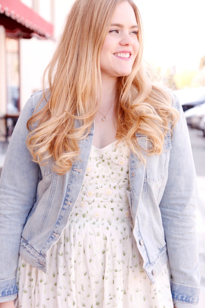 Embroidered Sundress & Denim Jacket