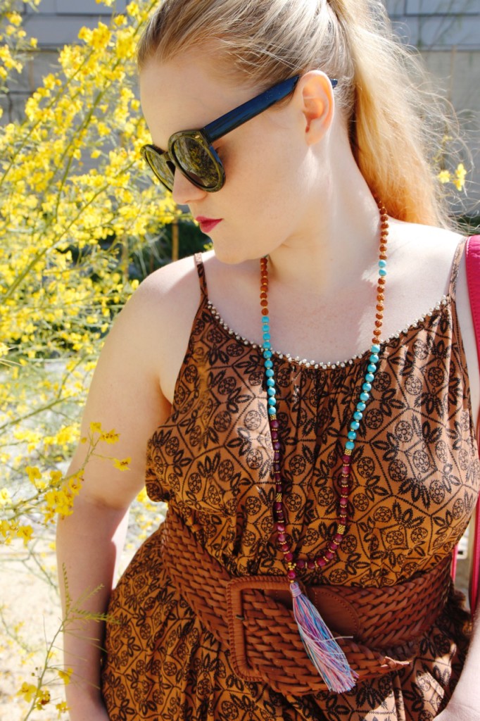 Belted Maxi Dress and Wedges