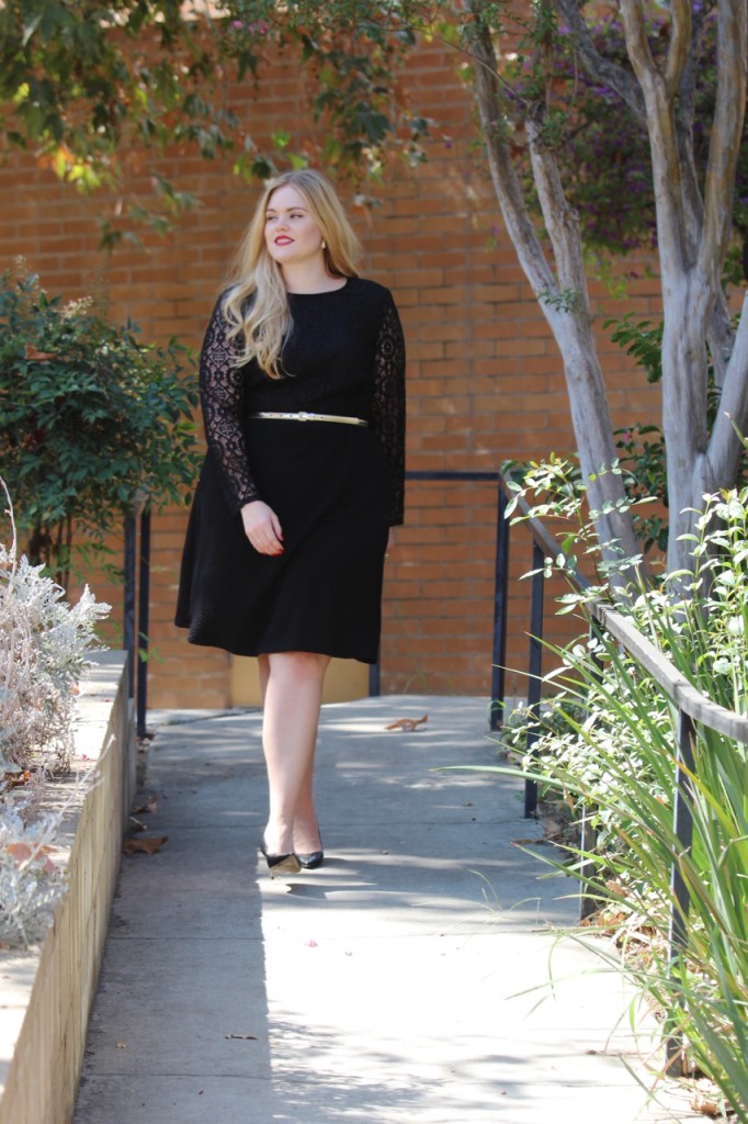The Versatility of an LBD with Heels and Gold Accessories 