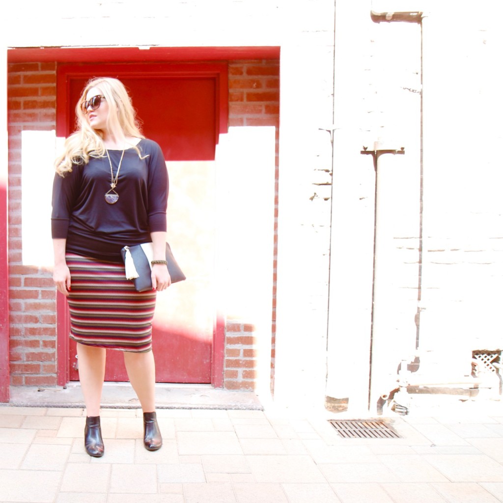 Dolman Top & Zigzag Skirt - Full Fall Fashion Outfit