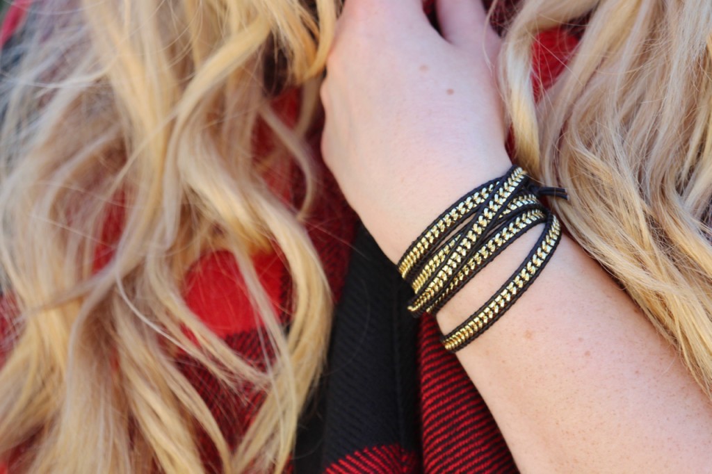 Ronnie M Holiday Lookbook - Leather and Chain Wrap Bracelet