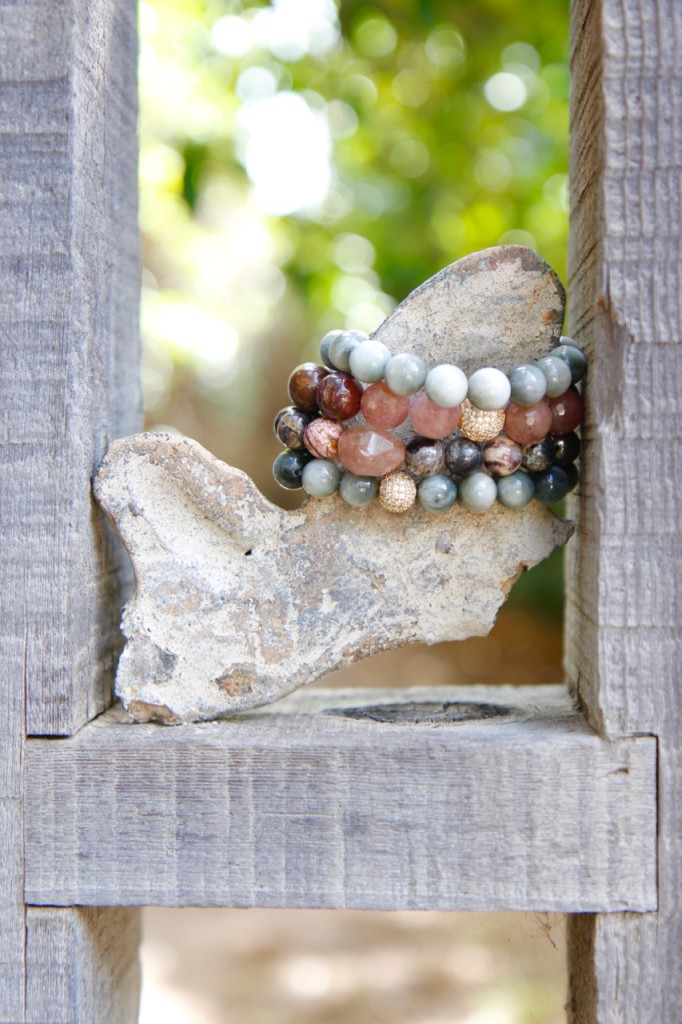Ronnie M Jewelry Fall Lookbook - Layered Stone Bracelets 
