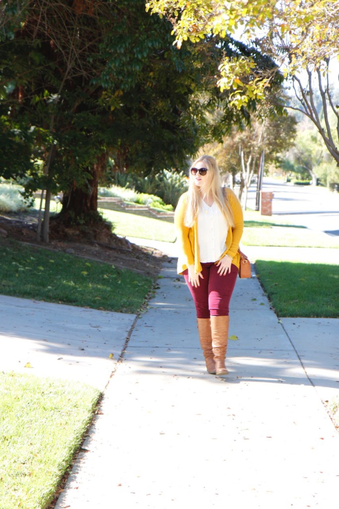 Fall Vibes - Stitch Fix Cords, Knee High Boots, Zara Cardigan