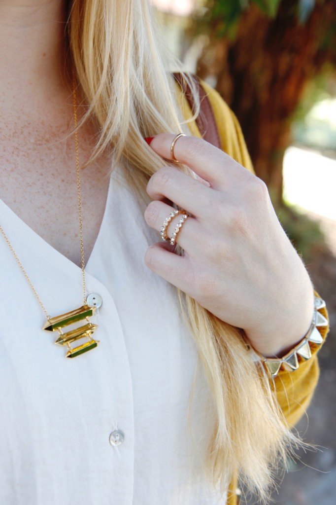 Fall Vibes - Gold Jewelry from Gorjana & Banana Republic