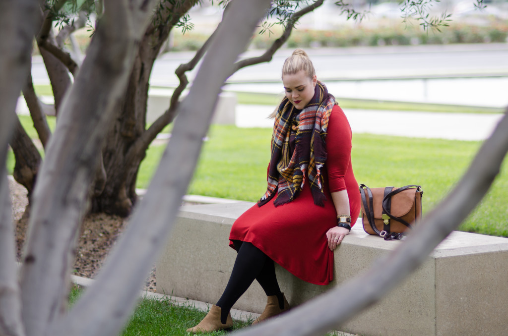 Fall Ready with Perfectly Priscilla - Plaid Blanket Scarf & Tights 