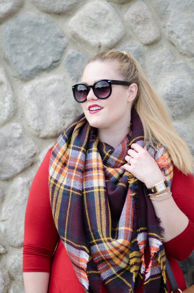 Fall Ready with Perfectly Priscilla - Sunnies and Plaid Blanket Scarf