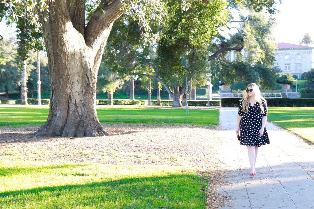 Happy New Year + Polka Dot NYE Look - Full Midi Dress Outfit