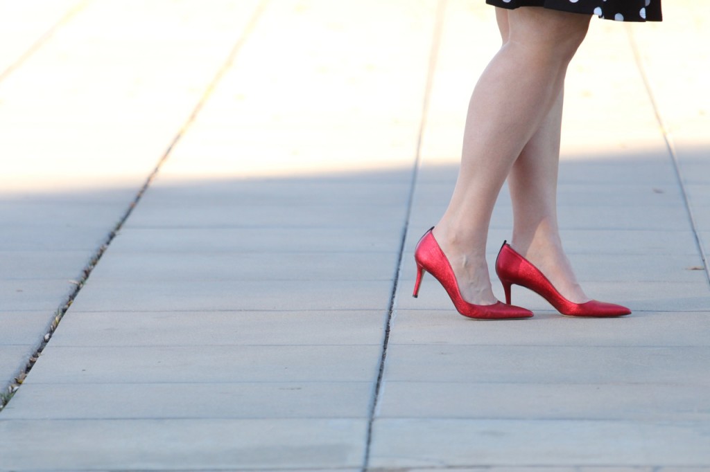 Happy New Year + Polka Dot NYE Look - Red Sarah Jessica Parker Heels