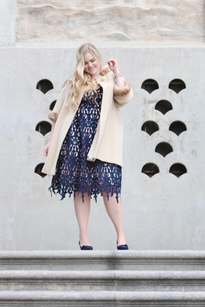 Party Ready with Simply Be - Lace Midi Dress and Vintage Cape
