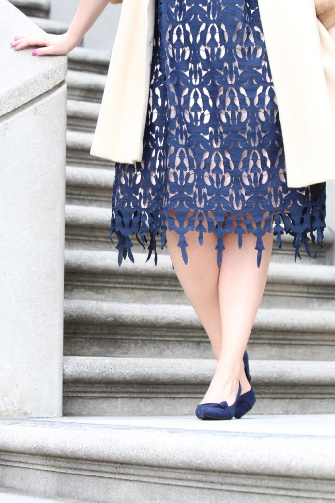 Party Ready with Simply Be - Lace Midi Dress and Bow Suede Heels