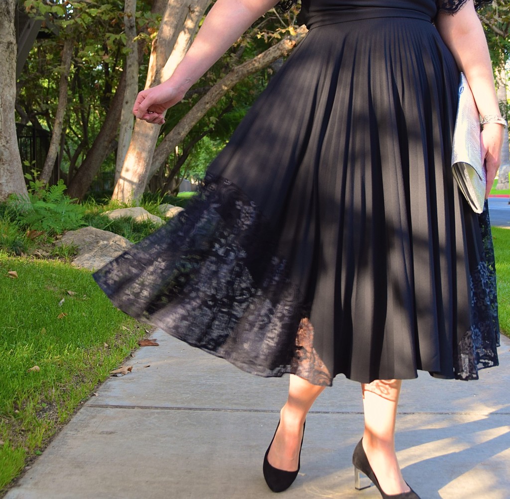 NYE Party Ready with Rent the Runway - Pleated Skirt LBD