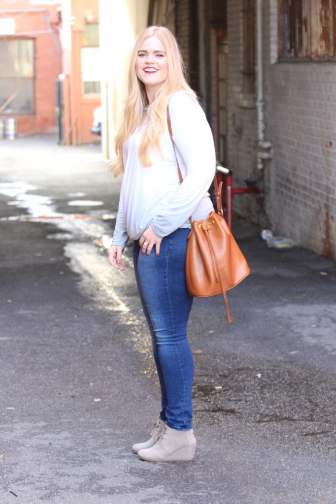 Ombre Blouse & Wedges