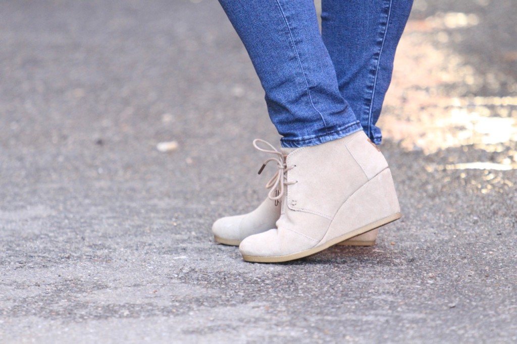 Ombre Blouse & Wedges - Toms Wedges