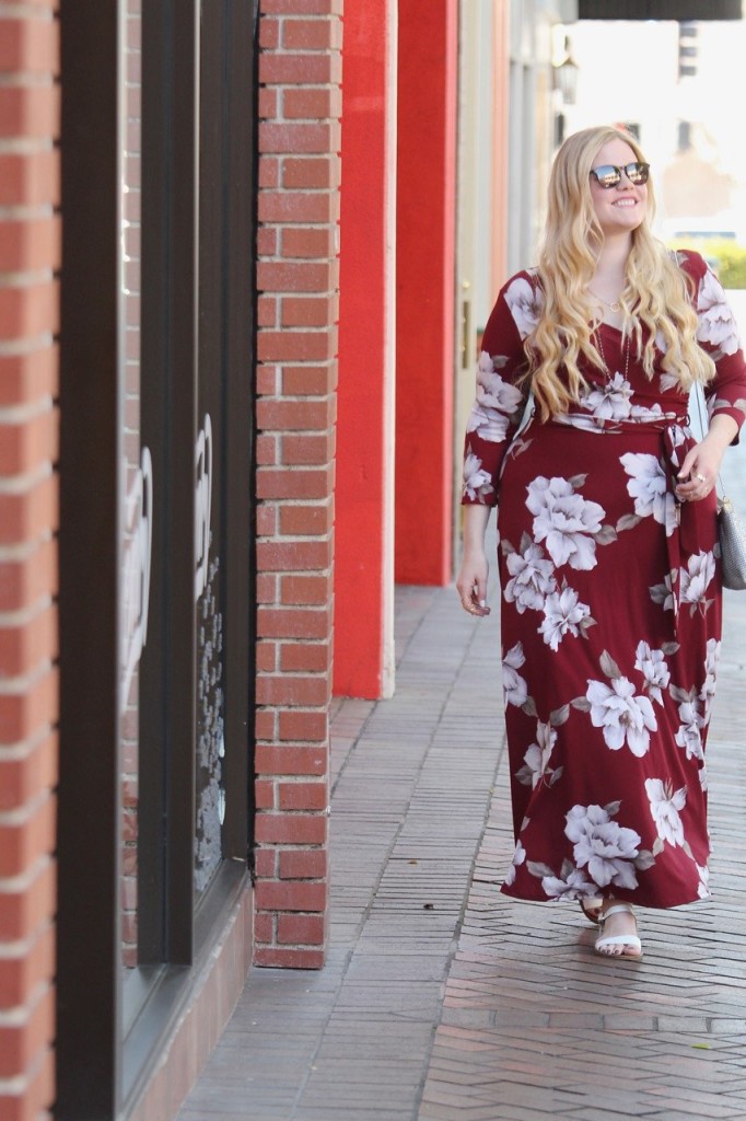 Garnet Floral Maxi with Perfectly Priscilla