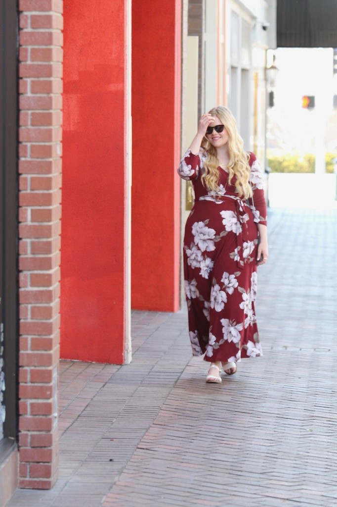 Garnet Floral Maxi with Perfectly Priscilla