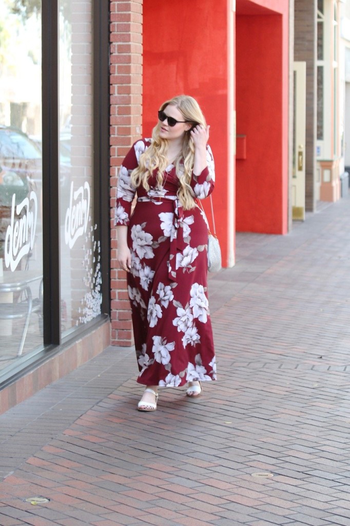 Garnet Floral Maxi with Perfectly Priscilla