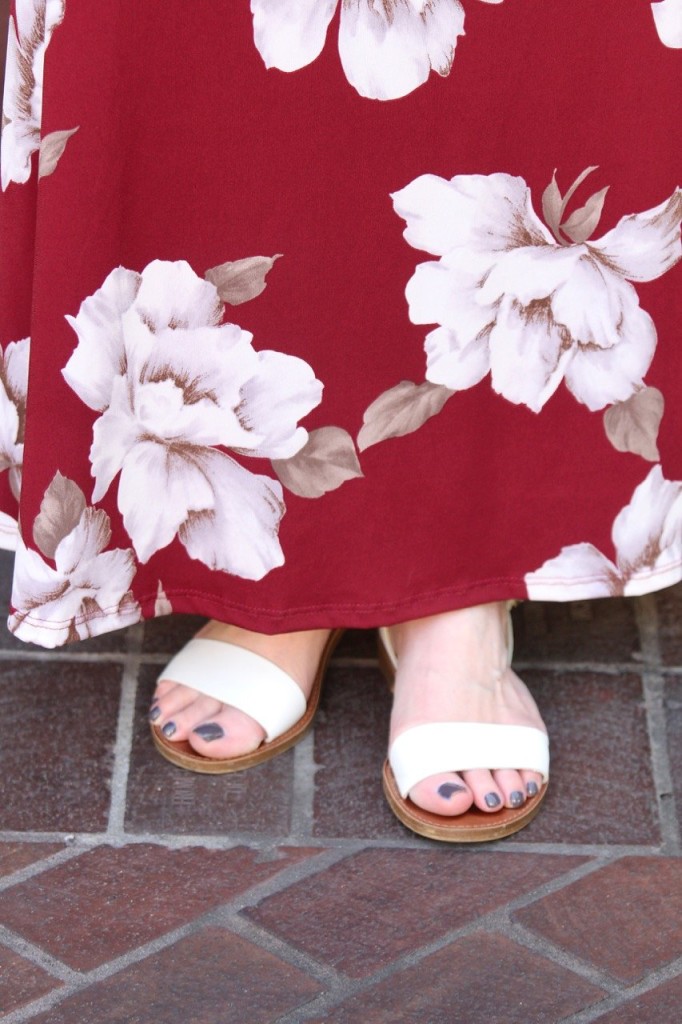 Garnet Floral Maxi with Perfectly Priscilla