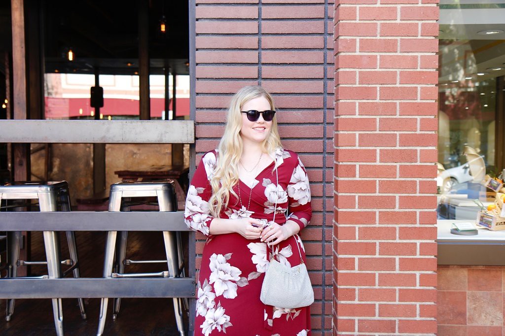 Garnet Floral Maxi with Perfectly Priscilla