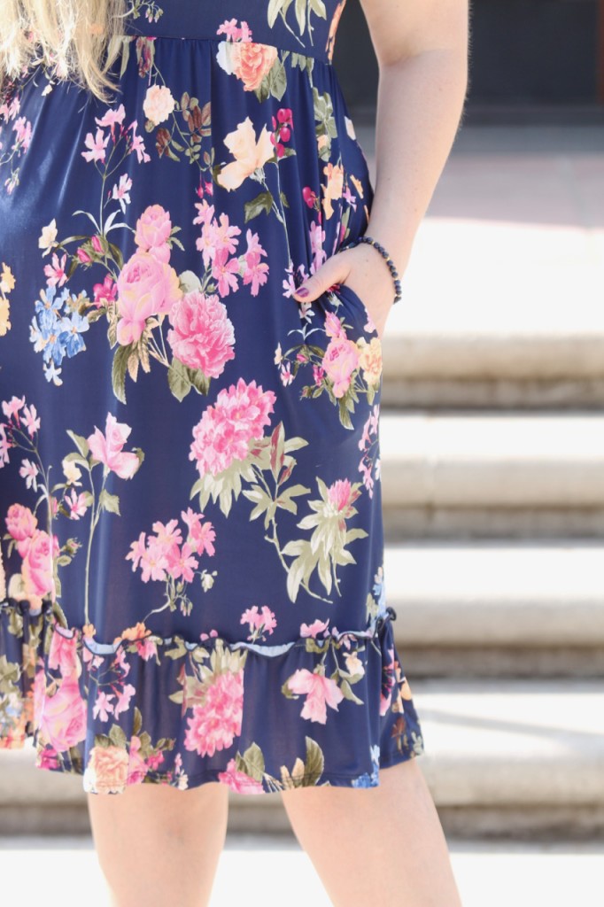 Ruffle Floral Midi Dress