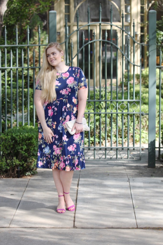 Ruffle Floral Midi Dress - I Shop Simply Emma
