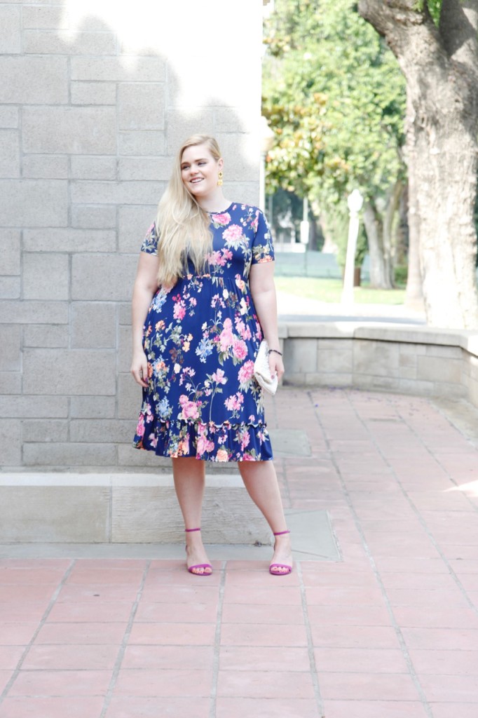 Ruffle Floral Midi Dress - I Shop Simply Emma