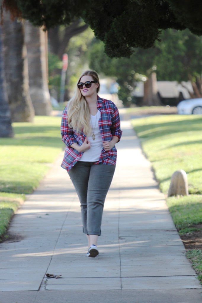 July Stitch Fix Review - Plaid Shirt and Cropped Pants