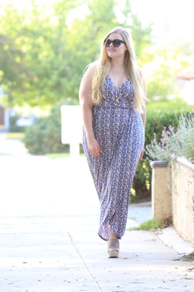 July Stitch Fix Review - Print Maxi Dress and Tassel Necklace