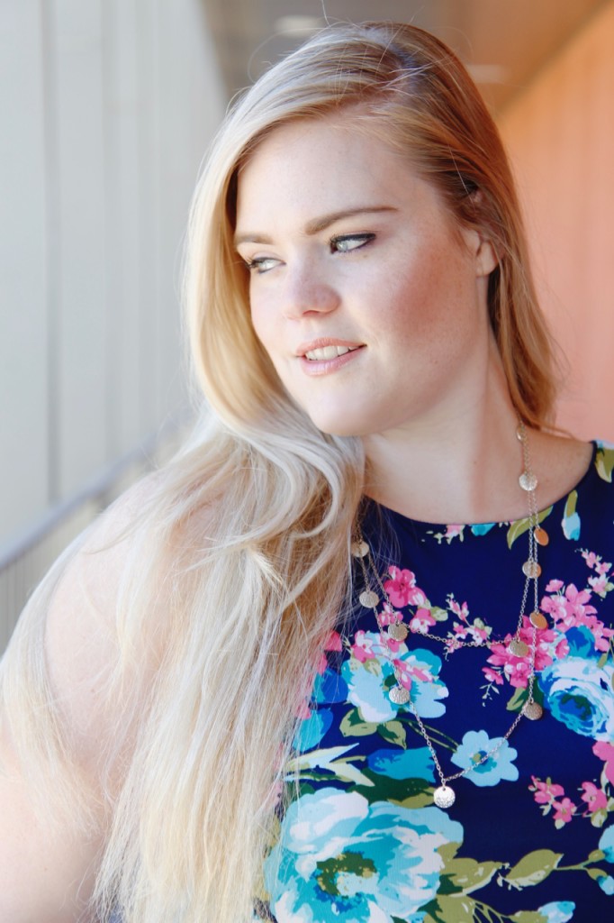 Floral Print Maxi Dress and Coin Necklace