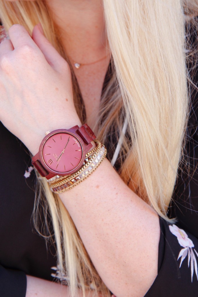 Jord Purpleheart Watch and Wrap Bracelet 