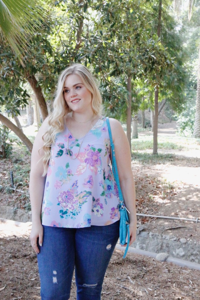 August Stitch Fix Review - Summer Floral Top 