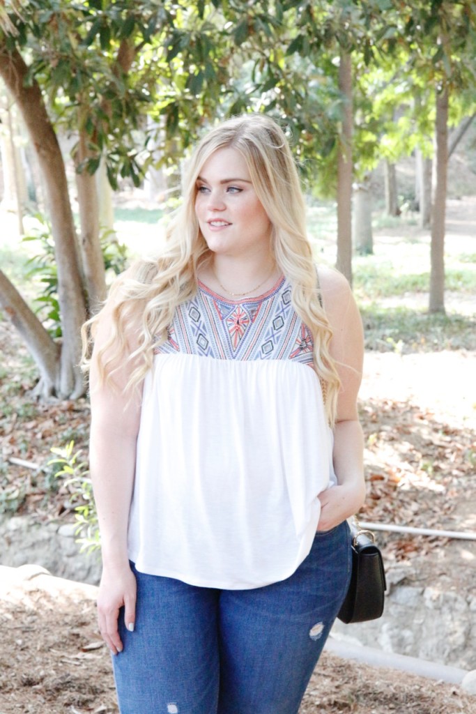 August Stitch Fix Review - Summer Embroidered Top 