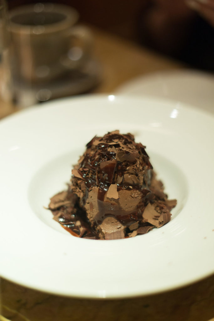 Chocolate souffle at Bond 45 Restaurant 