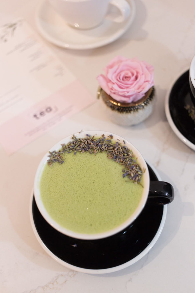 Blank Slate Matcha Latte in New York City Restaurant 