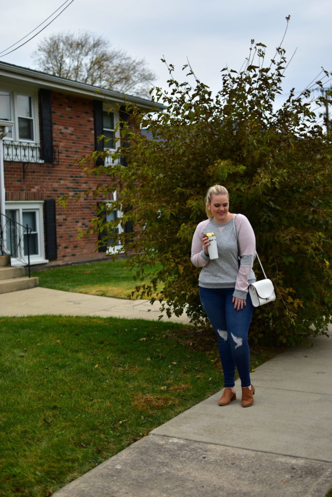 Finding Fall Favorites with Stitch Fix - Cozy Sweater and Distressed Denim