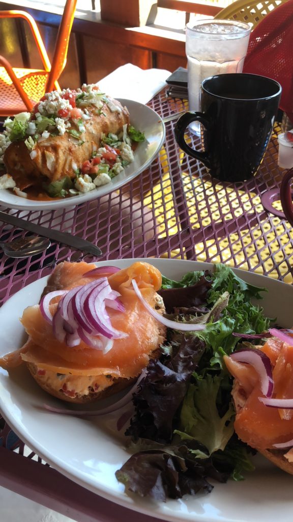Tasty lox and bagels in Moab