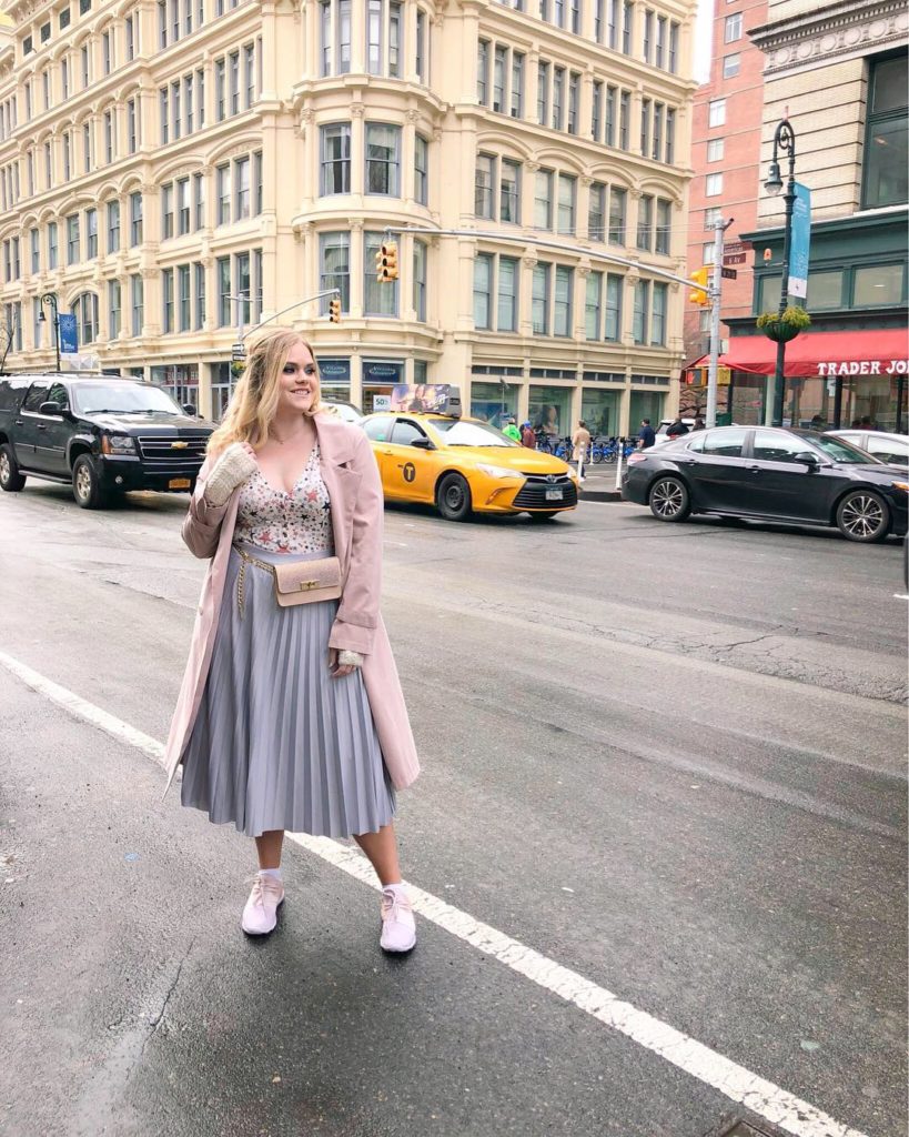 NYFW A/W 19 Part One - Free People Bodysuit and Nordstrom Jacket/Skirt in New York City