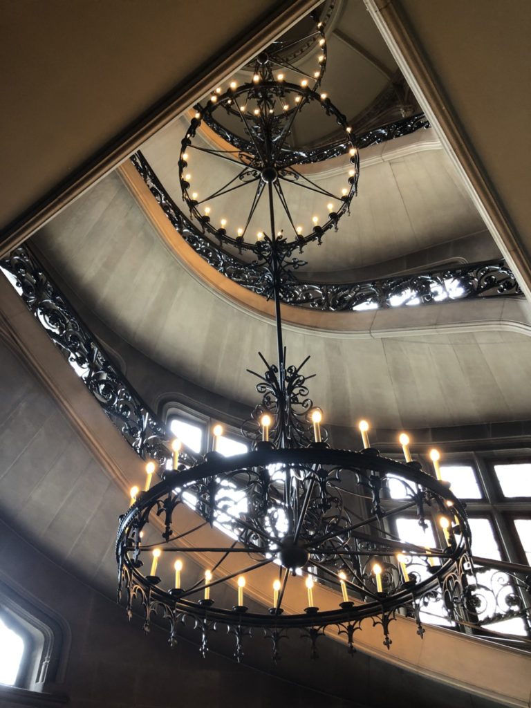 Biltmore Estate Architecture Tour - Stairs and Chandelier 